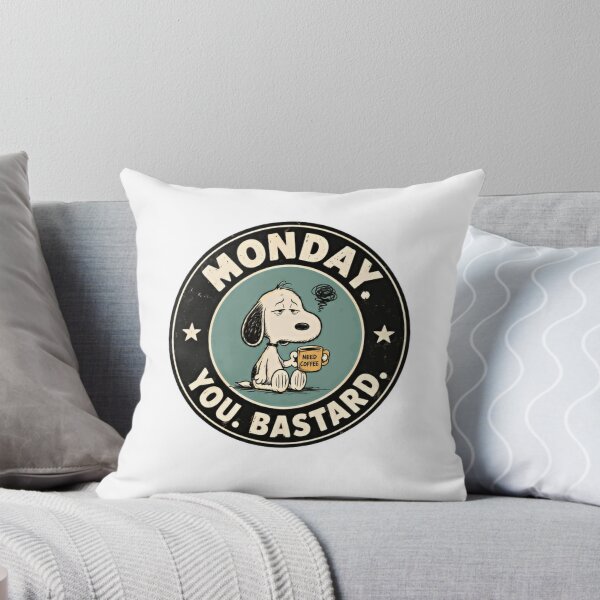 Item preview, Monday. You. Bastard. Grumpy Work Week Coffee Drinker Humor designed and sold by RetroMini2026.