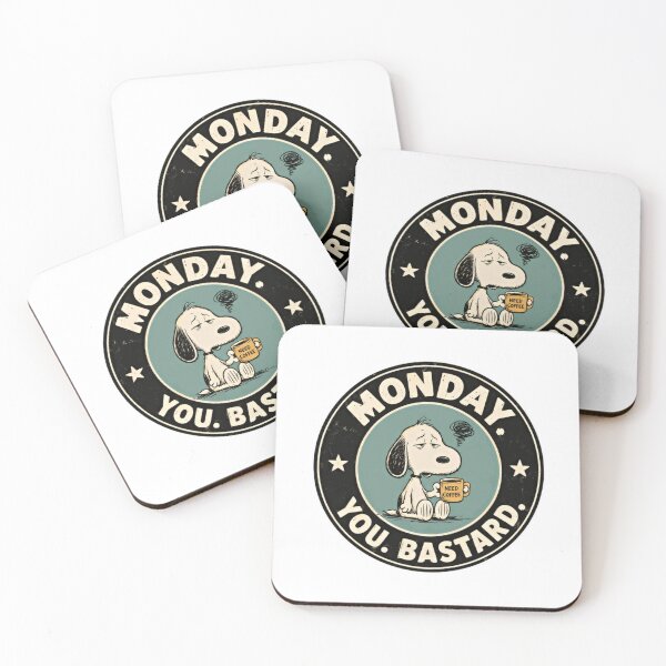 Item preview, Monday. You. Bastard. Grumpy Work Week Coffee Drinker Humor designed and sold by RetroMini2026.