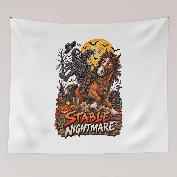 Item preview, Stable Nightmare Halloween Horse – Spooky Haunted Ride designed and sold by Ayden World.