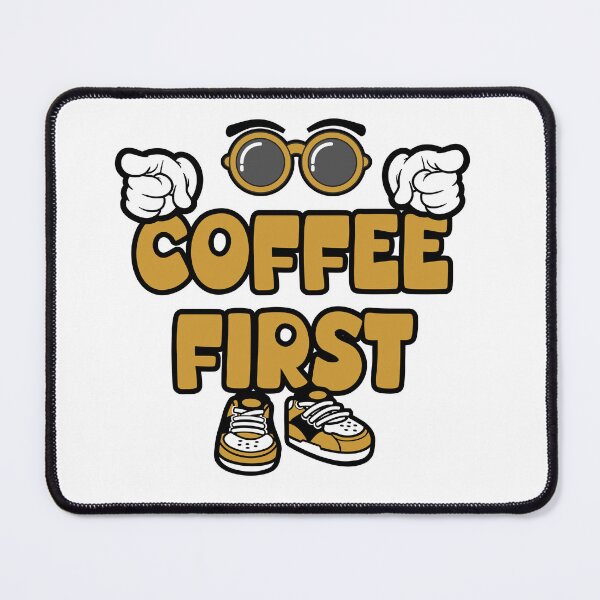 Item preview, COFFEE FIRST - DRINK Words Character Bold Retro designed and sold by NFTWords.