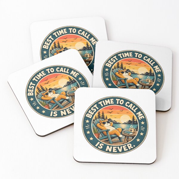 Item preview, Best Time To Call Me Is Never Cat Lover Introvert Solitude Relaxation designed and sold by RetroMini2026.