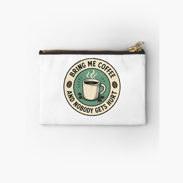 Item preview, Bring Me Coffee And Nobody Gets Hurt Coffee Lover Humor Caffeine Drinker designed and sold by RetroMini2026.