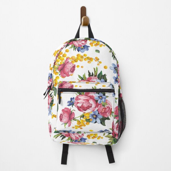 Item preview, Colorful Vintage Floral Bouquet Pattern on White Background designed and sold by Johnnies.