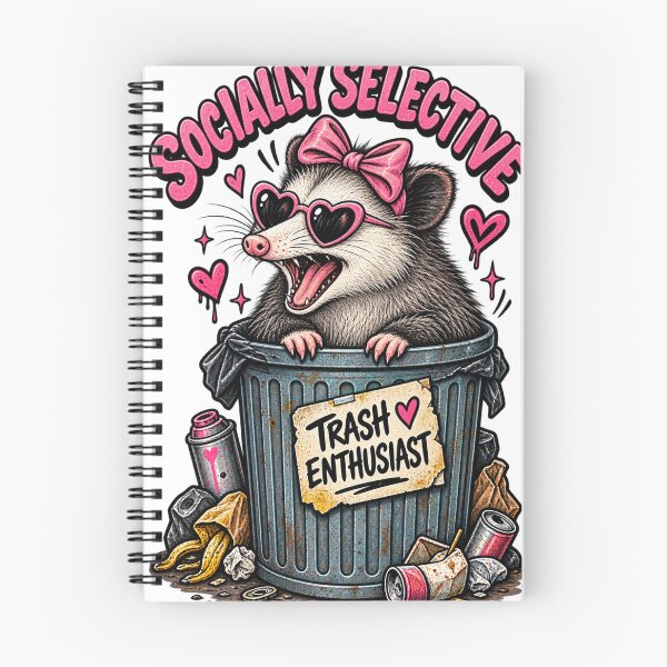 Item preview, Socially Selective Trash Enthusiast Cute Opossum Possum Lover T-Shirt designed and sold by konfikkonfik.