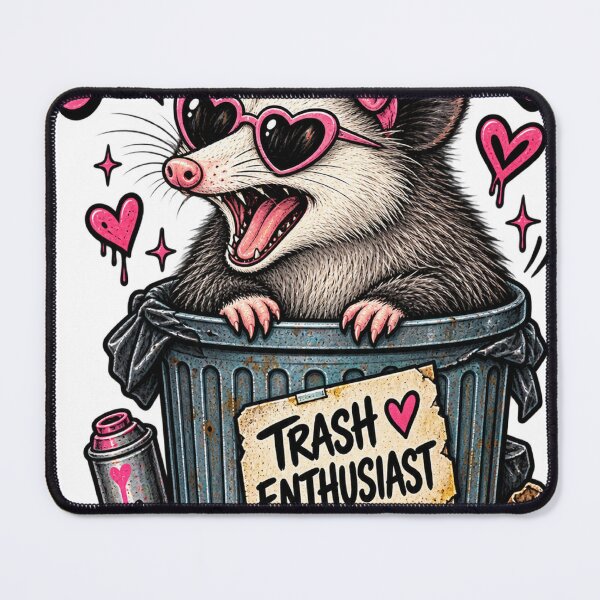 Item preview, Socially Selective Trash Enthusiast Cute Opossum Possum Lover T-Shirt designed and sold by konfikkonfik.