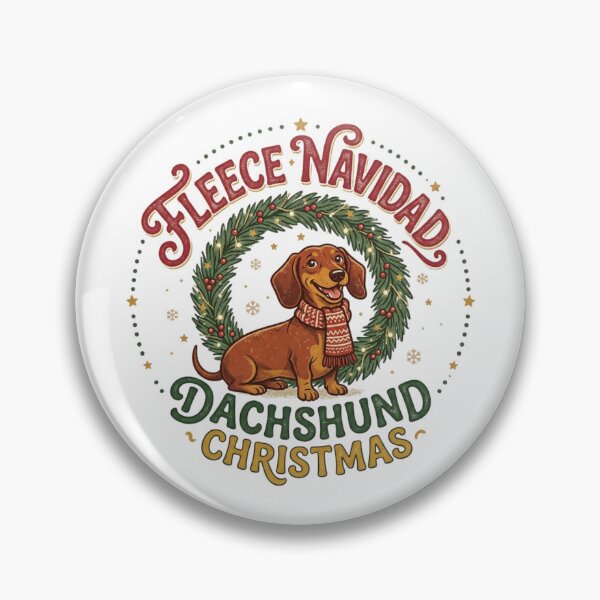 Item preview, Fleece Navidad Dachshund Christmas Funny Wiener Dog Scarf Wreath Doxie Mom designed and sold by raedattia.