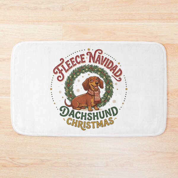 Item preview, Fleece Navidad Dachshund Christmas Funny Wiener Dog Scarf Wreath Doxie Mom designed and sold by raedattia.