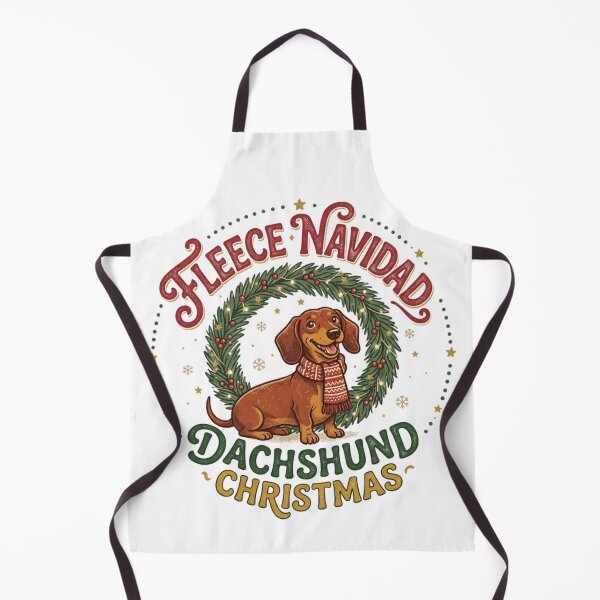 Item preview, Fleece Navidad Dachshund Christmas Funny Wiener Dog Scarf Wreath Doxie Mom designed and sold by raedattia.