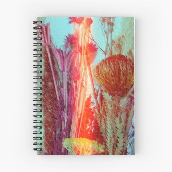 Item preview, Dried Flowers Vibrant Botanical Print – Turquoise & Coral Floral Photography designed and sold by BuckaBaby.