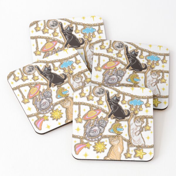 Item preview, Celestial Cats Charms Ilustration designed and sold by Taçiana  Estrela.