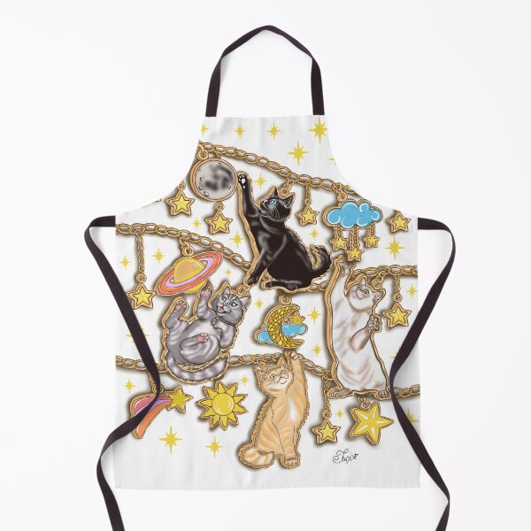 Item preview, Celestial Cats Charms Ilustration designed and sold by Taçiana Estrela.