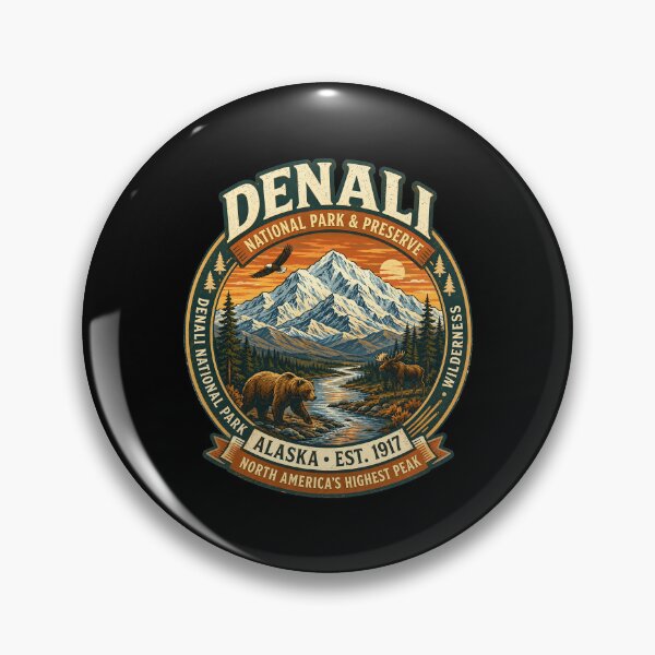 Item preview, Denali National Park Alaska Mountain Wildlife Vintage designed and sold by lorna-saway.