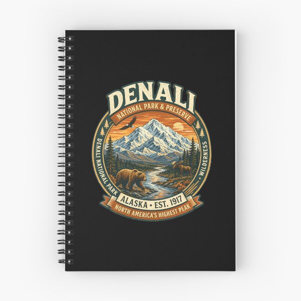 Item preview, Denali National Park Alaska Mountain Wildlife Vintage designed and sold by lorna-saway.