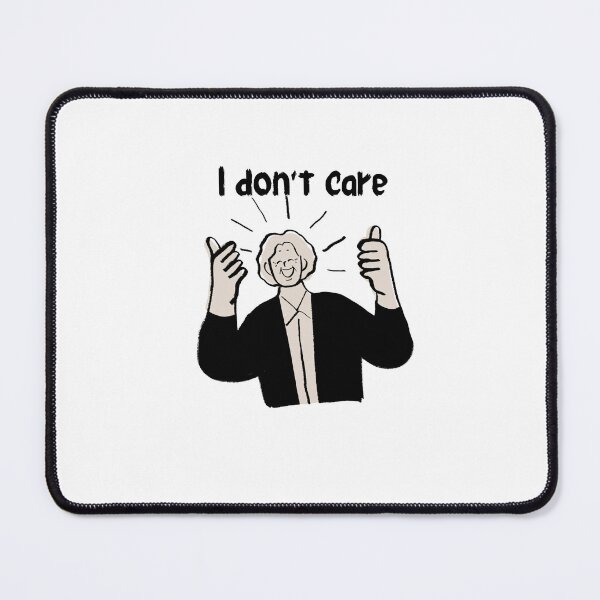 Item preview, Funny I Don't Care Minimalist Cartoon designed and sold by Fatma Creates.