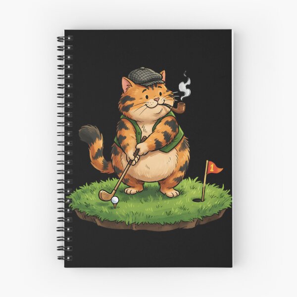 Item preview, cat playing golf designed and sold by ARabbitHole.