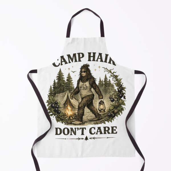Item preview, Camp Hair Don't Care Shirt, Funny Bigfoot Camping Tee, Women's Messy Hair Camp Gift designed and sold by greatmar1.