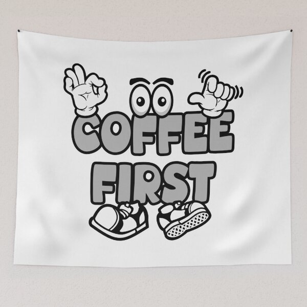 Item preview, COFFEE FIRST - FOOD Grafitti Character Bold Retro designed and sold by NFTWords.