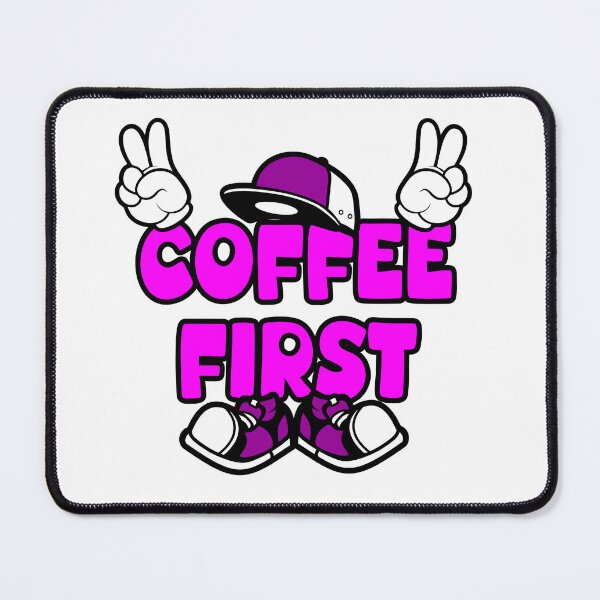 Item preview, COFFEE FIRST - DRINK Lettering Comic Words Funny designed and sold by NFTWords.