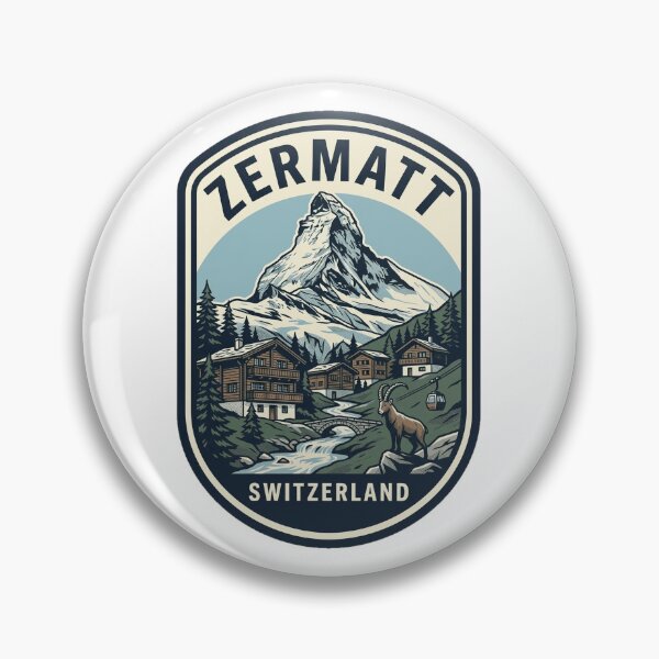 Item preview, Vintage Zermatt Switzerland Matterhorn Mountain Travel Badge designed and sold by k3rstman1.