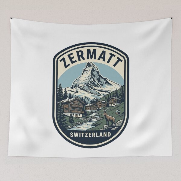 Item preview, Vintage Zermatt Switzerland Matterhorn Mountain Travel Badge designed and sold by k3rstman1.