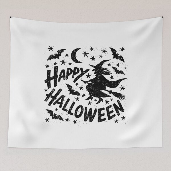 Item preview, Happy Halloween Witchy Night – Spooky Bats, Moon & Stars Halloween Design designed and sold by Ramona-Gliga.