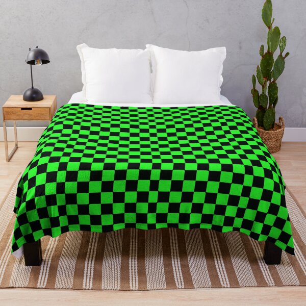 Item preview, Green Black Checkerboard Emo Y2K Pattern designed and sold by TrxshWear.