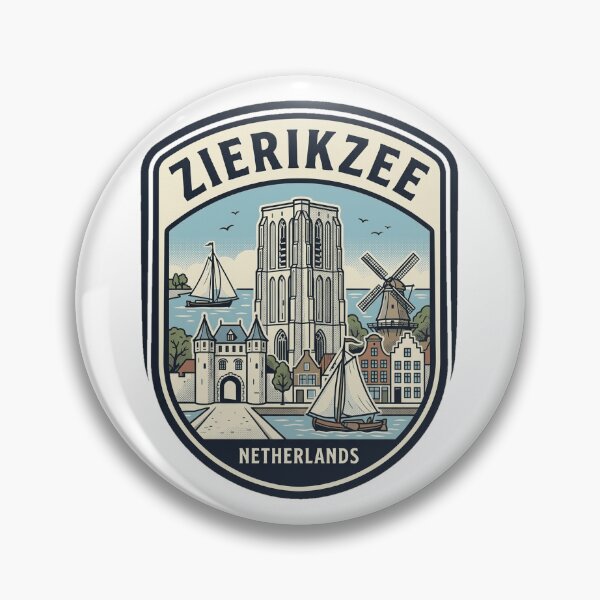 Item preview, Zierikzee Netherlands Vintage Travel Badge designed and sold by k3rstman1.