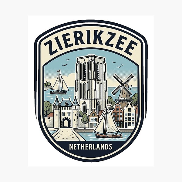 Item preview, Zierikzee Netherlands Vintage Travel Badge designed and sold by k3rstman1.