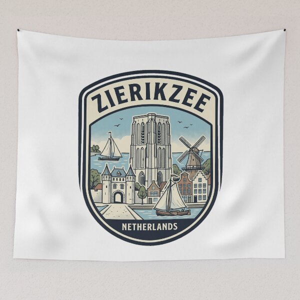 Item preview, Zierikzee Netherlands Vintage Travel Badge designed and sold by k3rstman1.