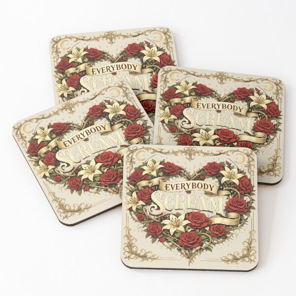Item preview, Everybody Scream – Gothic Roses, Lilies & Ornate Heart designed and sold by From Cyryl with Love.