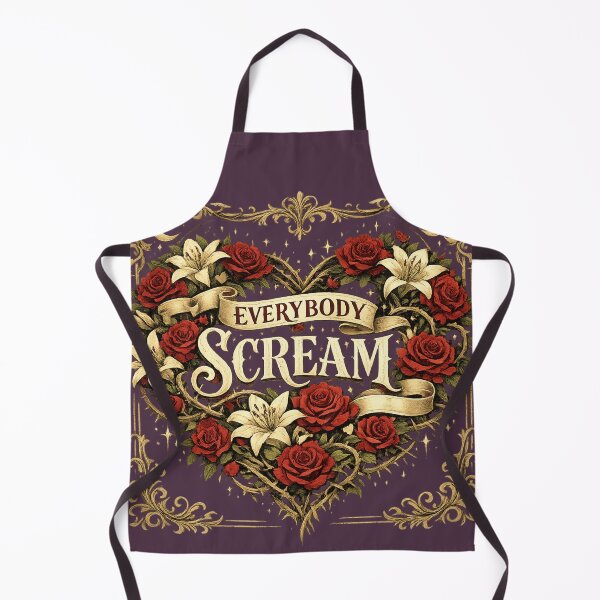 Item preview, Everybody Scream – Gothic Roses, Lilies & Ornate Heart designed and sold by From Cyryl with Love.