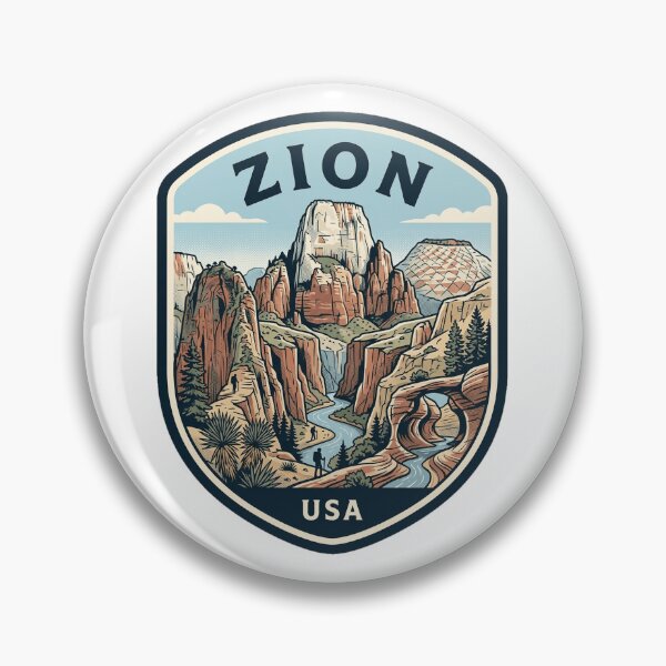 Item preview, Zion National Park Utah USA Vintage Hiking Emblem designed and sold by k3rstman1.