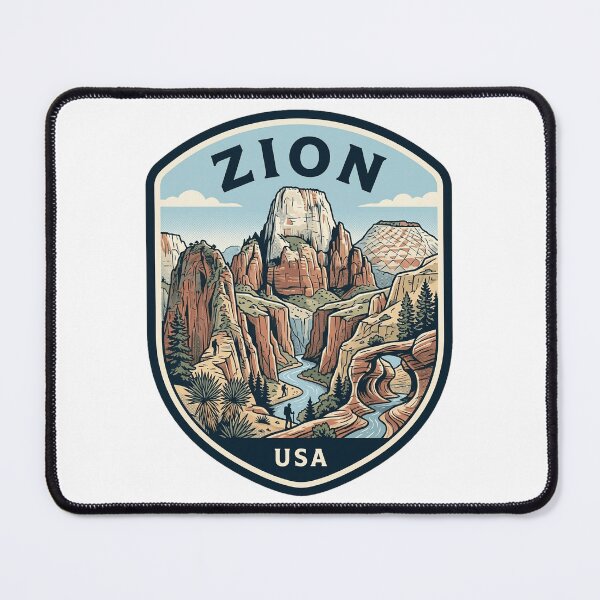 Item preview, Zion National Park Utah USA Vintage Hiking Emblem designed and sold by k3rstman1.