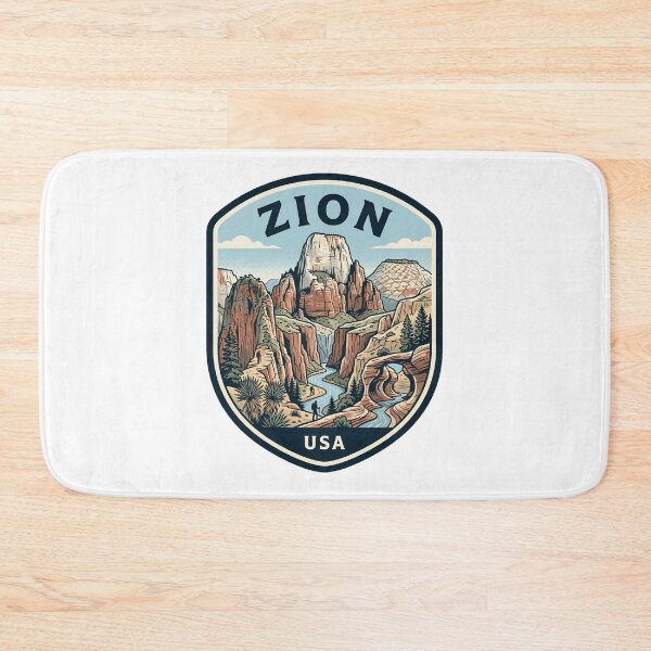 Item preview, Zion National Park Utah USA Vintage Hiking Emblem designed and sold by k3rstman1.