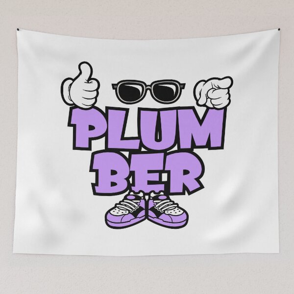 Item preview, PLUMBER - PROFESSIONS Lettering Character Bold Retro designed and sold by NFTWords.
