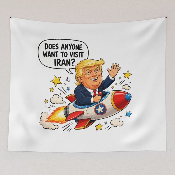 Item preview, Cartoon Rocket Ride – Political Space Satire designed and sold by Atlant11.