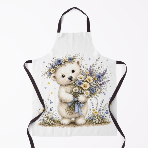 Item preview, Cute Bear with Flower Bouquet designed and sold by PetalGarden.