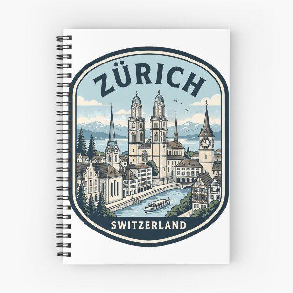 Item preview, Vintage Zurich Switzerland Travel Badge Illustration designed and sold by k3rstman1.