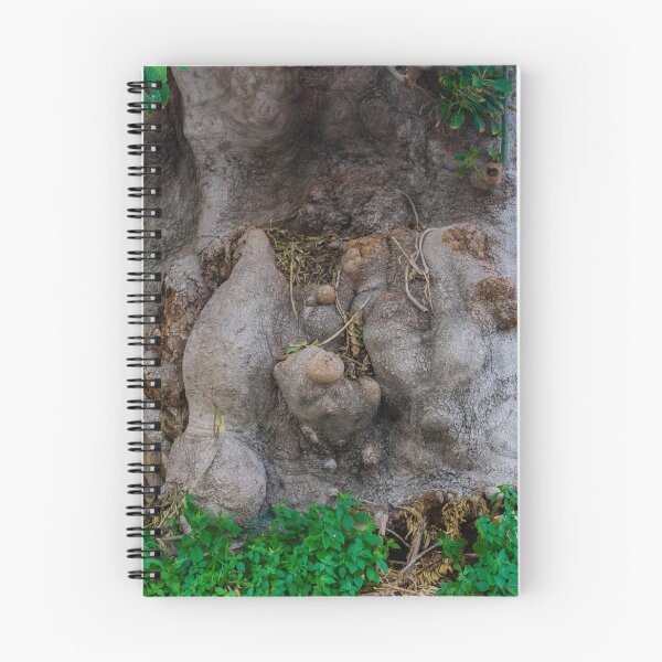 Item preview, Ancient Gnarled Tree Trunk Closeup Showing Knotted Roots, Weathered Bark and Textured Base designed and sold by Nmallia.