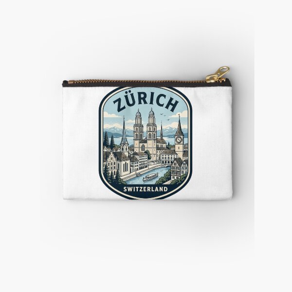 Item preview, Vintage Zurich Switzerland Travel Badge Illustration designed and sold by k3rstman1.