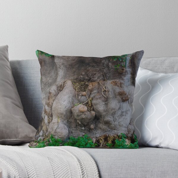 Item preview, Ancient Gnarled Tree Trunk Closeup Showing Knotted Roots, Weathered Bark and Textured Base designed and sold by Nmallia.