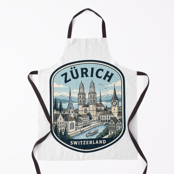 Item preview, Vintage Zurich Switzerland Travel Badge Illustration designed and sold by k3rstman1.