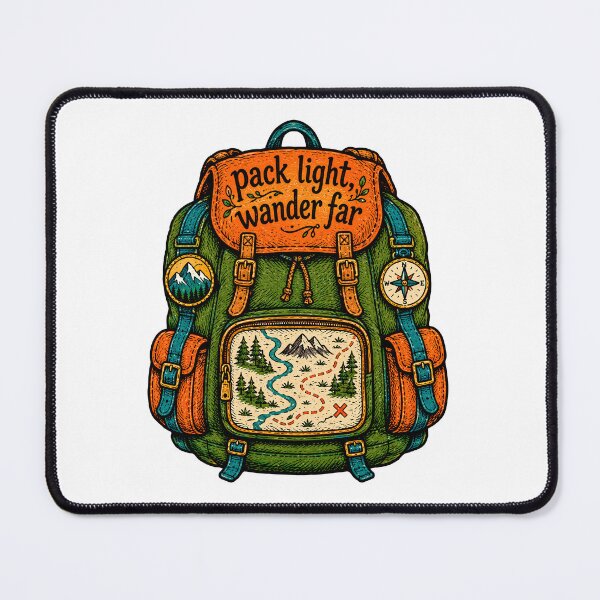 Item preview, Pack Light Wander Far Adventure Backpack designed and sold by AliveStyle.