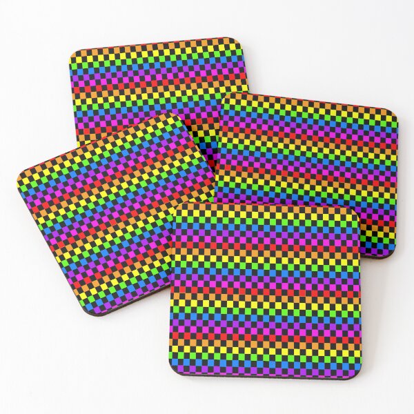 Item preview, Rainbow Checkerboard Emo Y2K Pattern designed and sold by TrxshWear.
