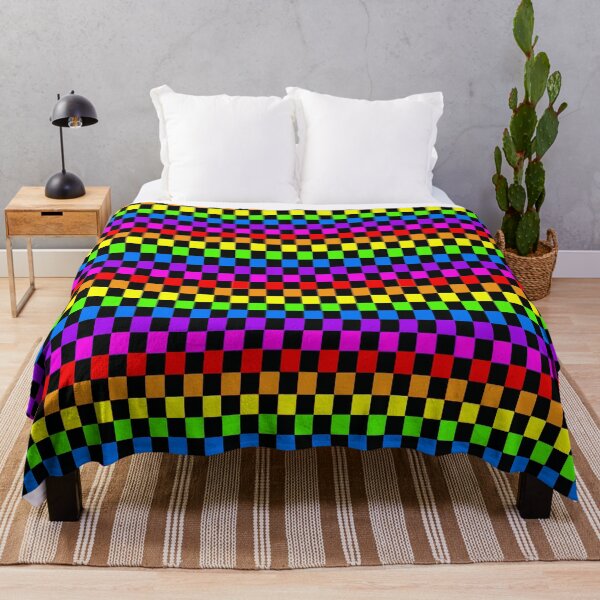 Item preview, Rainbow Checkerboard Emo Y2K Pattern designed and sold by TrxshWear.