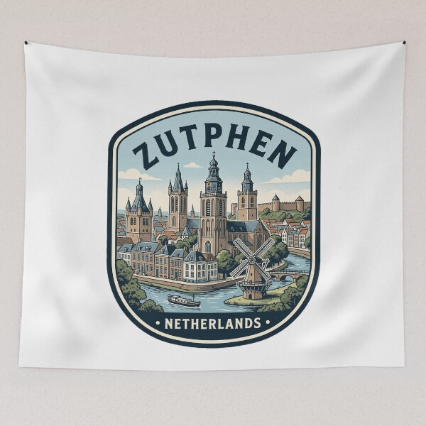 Item preview, Vintage Zutphen Netherlands Historic City Travel Badge designed and sold by k3rstman1.