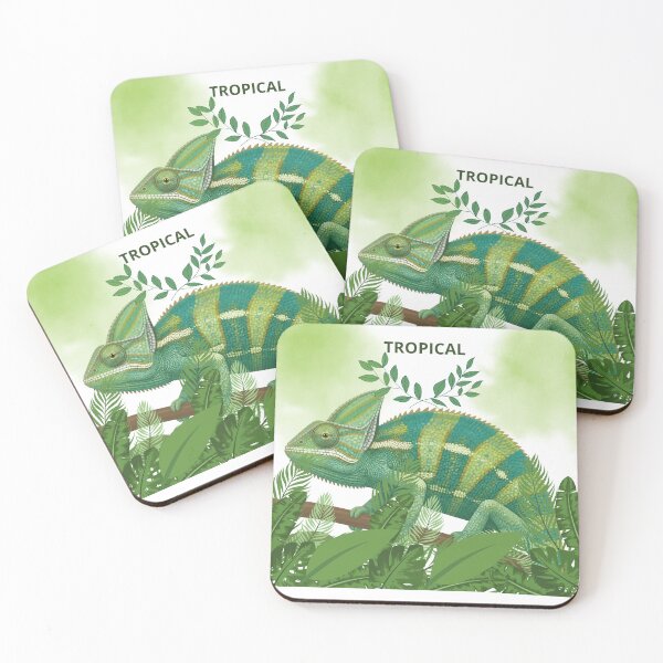 Item preview, Chameleon in a tropical jungle designed and sold by DidiDesignShop.