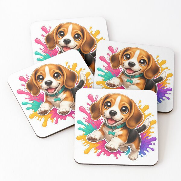 Item preview, Beagle – Cute Fluffy Dog Sticker designed and sold by Benjipawprints.