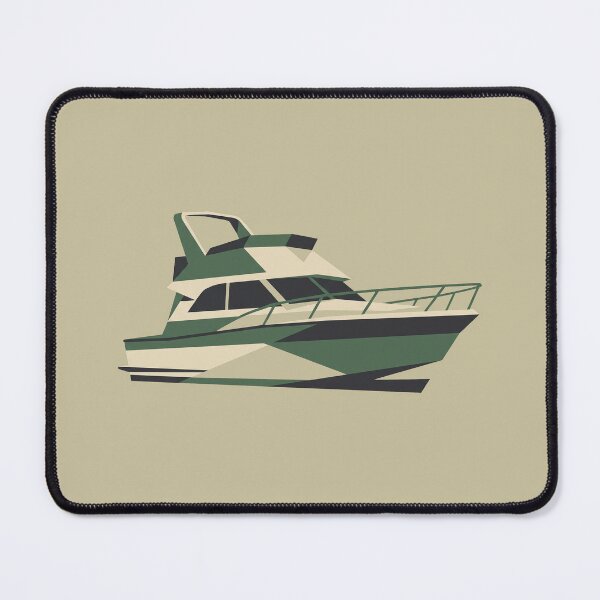 Item preview, Motor Yacht Cabin Cruiser Geometric Powerboat Art designed and sold by KiwiRider.
