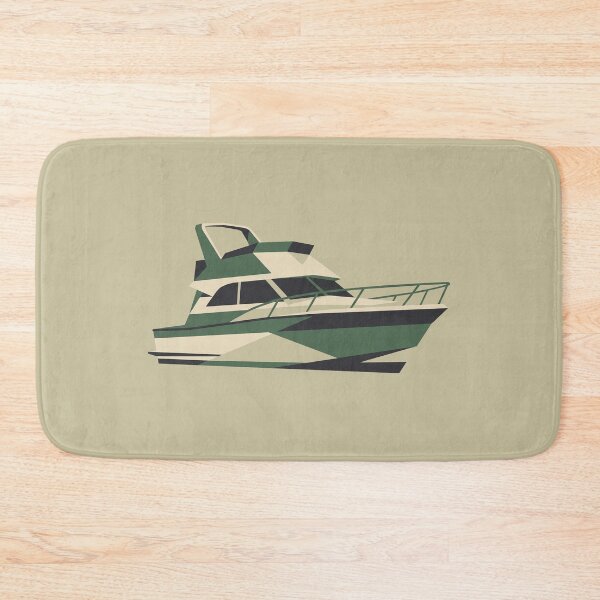 Item preview, Motor Yacht Cabin Cruiser Geometric Powerboat Art designed and sold by KiwiRider.